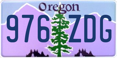 OR license plate 976ZDG