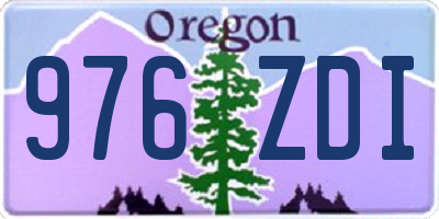 OR license plate 976ZDI