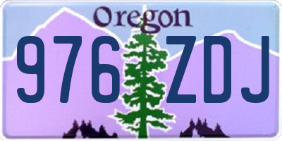 OR license plate 976ZDJ
