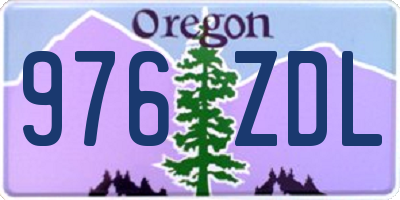 OR license plate 976ZDL