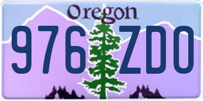 OR license plate 976ZDO
