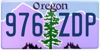 OR license plate 976ZDP
