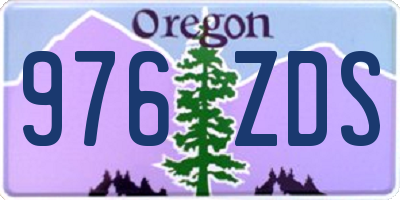OR license plate 976ZDS