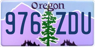 OR license plate 976ZDU