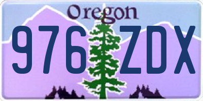 OR license plate 976ZDX