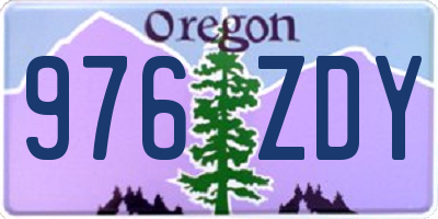 OR license plate 976ZDY