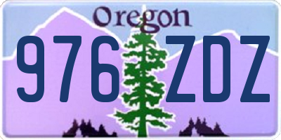 OR license plate 976ZDZ