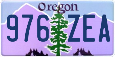 OR license plate 976ZEA