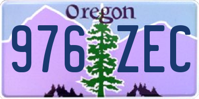 OR license plate 976ZEC