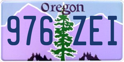 OR license plate 976ZEI