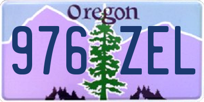 OR license plate 976ZEL