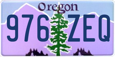 OR license plate 976ZEQ