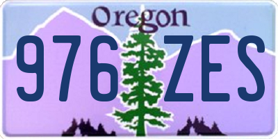 OR license plate 976ZES