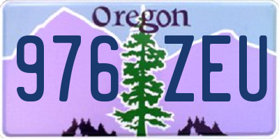 OR license plate 976ZEU