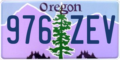 OR license plate 976ZEV