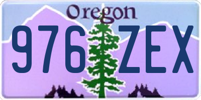 OR license plate 976ZEX