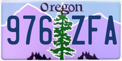 OR license plate 976ZFA