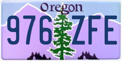 OR license plate 976ZFE