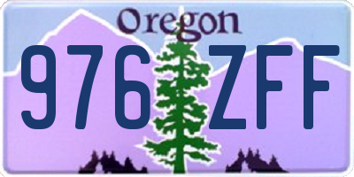 OR license plate 976ZFF