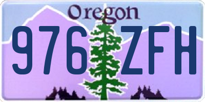 OR license plate 976ZFH