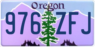 OR license plate 976ZFJ