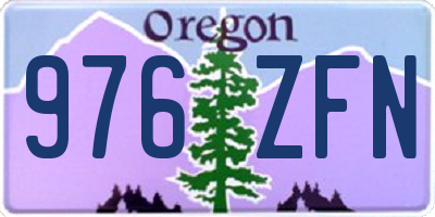 OR license plate 976ZFN