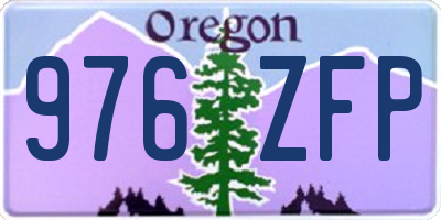 OR license plate 976ZFP