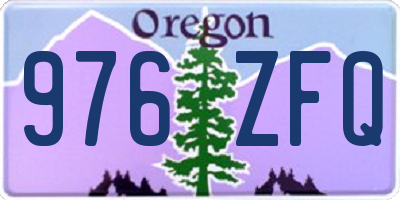 OR license plate 976ZFQ