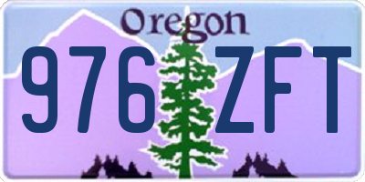 OR license plate 976ZFT