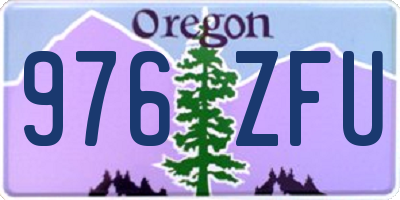 OR license plate 976ZFU