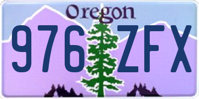 OR license plate 976ZFX