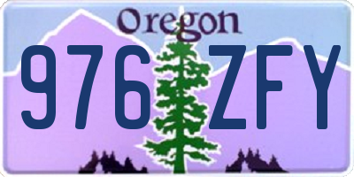 OR license plate 976ZFY