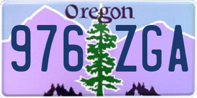 OR license plate 976ZGA