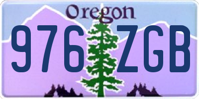 OR license plate 976ZGB