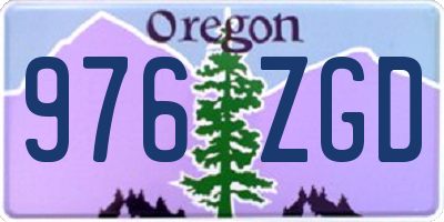 OR license plate 976ZGD