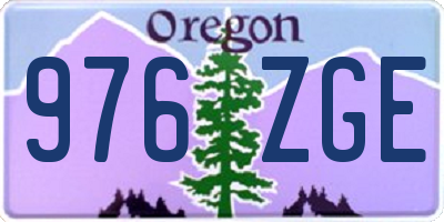 OR license plate 976ZGE