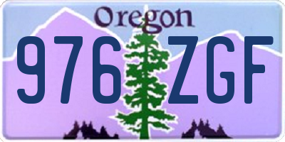 OR license plate 976ZGF
