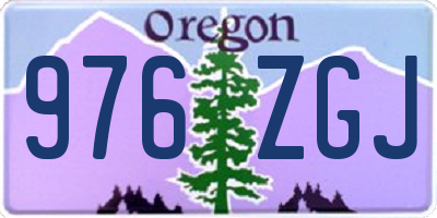 OR license plate 976ZGJ