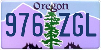 OR license plate 976ZGL