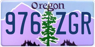OR license plate 976ZGR