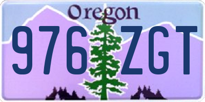 OR license plate 976ZGT