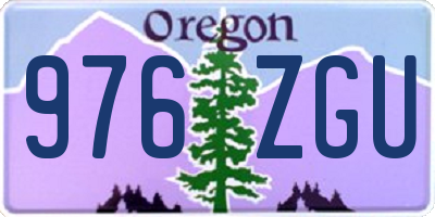 OR license plate 976ZGU
