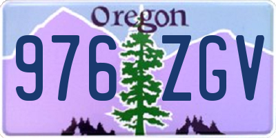 OR license plate 976ZGV