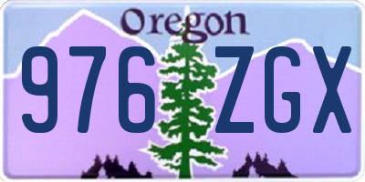 OR license plate 976ZGX