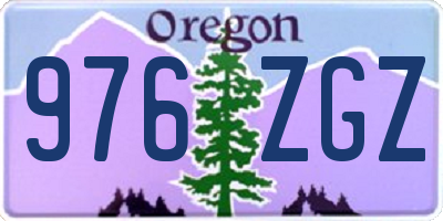 OR license plate 976ZGZ