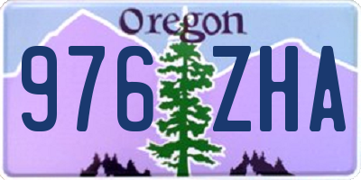 OR license plate 976ZHA