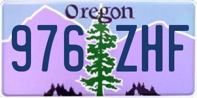 OR license plate 976ZHF