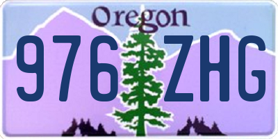 OR license plate 976ZHG