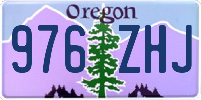 OR license plate 976ZHJ