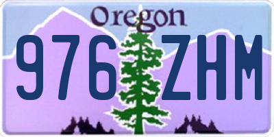OR license plate 976ZHM